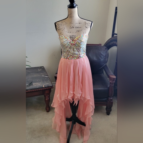 Sherry Hill Sequin Prom Dress-Sz 00 - Picture 2 of 6